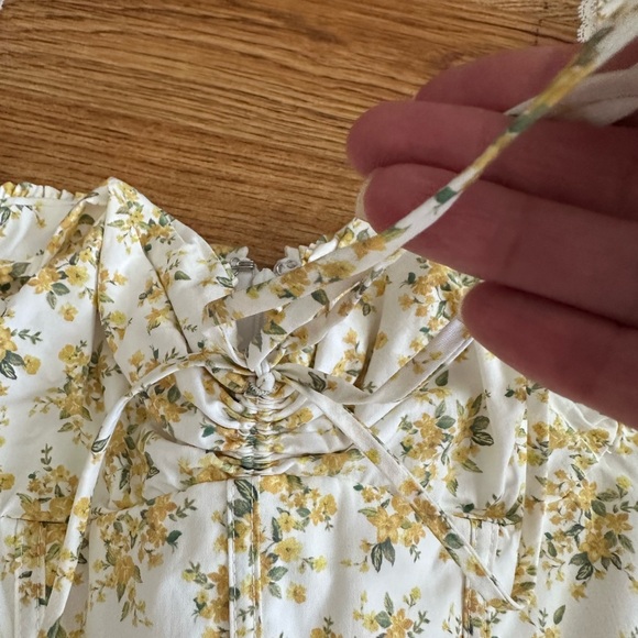 House Of CB London Rosalee White Vintage Floral Print Cotton Bustier Dress XS - Picture 6 of 16